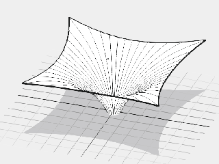 Low point in surface
